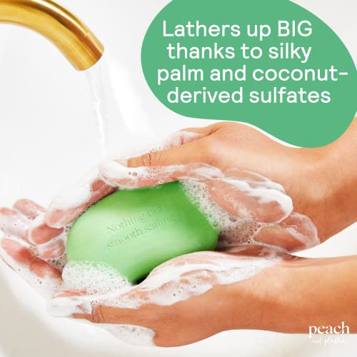 אפרסק לא סבון בר מפלסטיק | סבון ידיים וגוף סופר טרי | שמן אלוורה ואבוקדו כדי להחיות ולהידרט עור | ניחוח